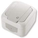 Casa si Gradina - Electrice - Prize - Priza simpla, montaj aplicat, protectie IP54, gri, Palmiye Viko - Infinity.ro