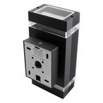 Casa si Gradina - Corpuri si surse de iluminat - Plafoniere, aplice si spoturi - Aplica exterioara Hana, 2 becuri, dulie GU10, neagra, protectie IP54, Masterled - Infinity.ro