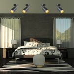 Casa si Gradina - Corpuri si surse de iluminat - Plafoniere, aplice si spoturi - Spot Eris Gold 3289-LVT, orientabil, 1xGU10, negru+auriu, IP20, Masteled - Infinity.ro