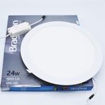 Casa si Gradina - Corpuri si surse de iluminat - Plafoniere, aplice si spoturi - Spot LED 24W Incastrat, Rotund, Braytron, 1850lm, Lumina Calda (3000K), Alb - Infinity.ro