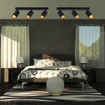 Casa si Gradina - Corpuri si surse de iluminat - Plafoniere, aplice si spoturi - Spot Eris Gold 4970-LVT, orientabil, 3xGU10, negru+auriu, IP20, Masteled - Infinity.ro