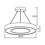 Casa si Gradina - Corpuri si surse de iluminat - Lustre si pendule - Lustra LED Blade BR-BH16-06180, rotunda, 36W, 3240lm, lumina calda+neutra+rece, IP20, alba, Braytron - Infinity.ro