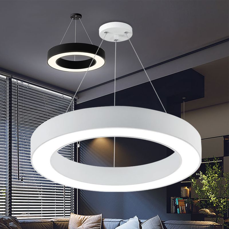 Casa si Gradina - Corpuri si surse de iluminat - Lustre si pendule - Lustra LED Blade BR-BH16-06180, rotunda, 36W, 3240lm, lumina calda+neutra+rece, IP20, alba, Braytron - Infinity.ro