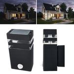 Casa si Gradina - Corpuri si surse de iluminat - Plafoniere, aplice si spoturi - Aplica pentru exterior Inez 7356-LVT, cu senzor de miscare, 1xGU10, neagra, IP54, Masterled - Infinity.ro