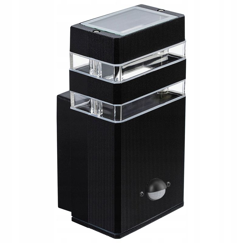 Casa si Gradina - Corpuri si surse de iluminat - Plafoniere, aplice si spoturi - Aplica pentru exterior Inez 7356-LVT, cu senzor de miscare, 1xGU10, neagra, IP54, Masterled - Infinity.ro