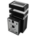 Casa si Gradina - Corpuri si surse de iluminat - Plafoniere, aplice si spoturi - Aplica pentru exterior Inez 7356-LVT, cu senzor de miscare, 1xGU10, neagra, IP54, Masterled - Infinity.ro