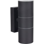 Casa si Gradina - Corpuri si surse de iluminat - Plafoniere, aplice si spoturi - Aplica de exterior Spot, neagra, 2 becuri, dulie GU10, protectie IP44, Klausen - Infinity.ro