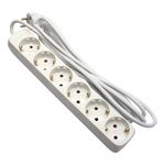 Casa si Gradina - Electrice - Accesorii electrice - Prelungitoare, triple, fise - Prelungitor 6 prize 5 metri, cablu 3x1, max 10A, alb, Strohm - Infinity.ro