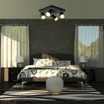 Casa si Gradina - Corpuri si surse de iluminat - Plafoniere, aplice si spoturi - Spot Bardo 1298-LVT, orientabil, 4xGU10, negru, IP20, Masterled - Infinity.ro