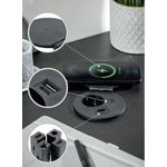 Casa si Gradina - Electrice - Prize - Priza incorporabila rotunda, 1xSchuko, USB A+C + 1 port(USB A, HDMI, RJ45), incarcare Wireless 5 W, 1.5m, alba, GTV - Infinity.ro