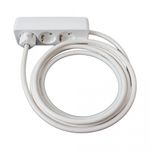 Casa si Gradina - Electrice - Accesorii electrice - Prelungitoare, triple, fise - Prelungitor 3 prize 5 metri, cablu 3x2.5, max 16A, alb, Strohm - Infinity.ro