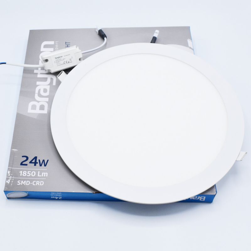 Casa si Gradina - Corpuri si surse de iluminat - Plafoniere, aplice si spoturi - Spot LED 24W Incastrat, Rotund, Braytron, 1850lm, Lumina Neutra (4200K), Alb - Infinity.ro