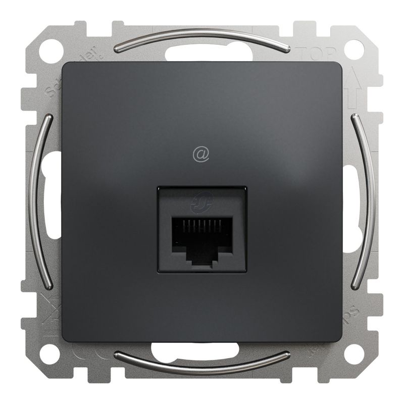 Casa si Gradina - Electrice - Prize - Priza internet RJ45, cat 6, IP20, Antracit, Schneider Sedna Design - Infinity.ro