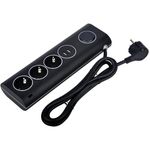 Casa si Gradina - Electrice - Accesorii electrice - Prelungitoare, triple, fise - Prelungitor cu protectie la supratensiune, 3 prize, 1.5m cablu, 2 USB 2.4A max, Strohm - Infinity.ro