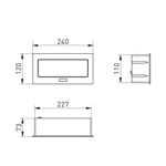 Casa si Gradina - Electrice - Prize - Priza incastrabila dreptunghiulara , 2 prize schuko + 2 USB 5V 2.1A, alba, GTV - Infinity.ro