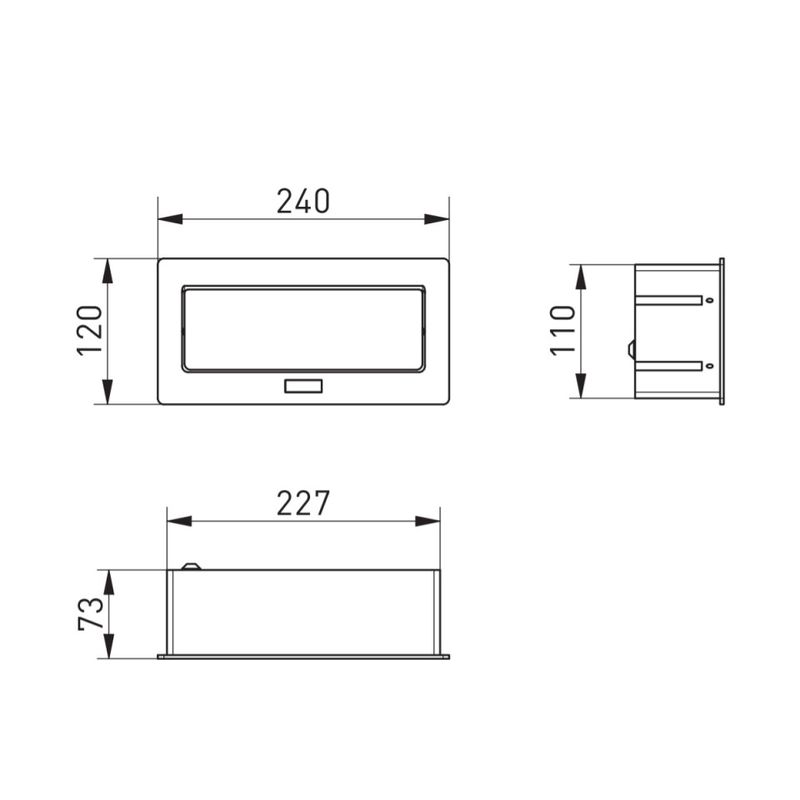 Casa si Gradina - Electrice - Prize - Priza incastrabila dreptunghiulara , 2 prize schuko + 2 USB 5V 2.1A, alba, GTV - Infinity.ro