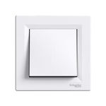 Casa si Gradina - Electrice - Distributie electrica si comanda - Intrerupatoare - Intrerupator cu revenire, alb, 10A, IP20, Schneider Asfora - Infinity.ro