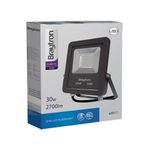 Casa si Gradina - Corpuri si surse de iluminat - Iluminat comercial si industrial - Proiectoare si lampi de lucru - Proiector led 30W, 2550lm, IP65, lumina calda 3000K, Gri, Braytron - Infinity.ro