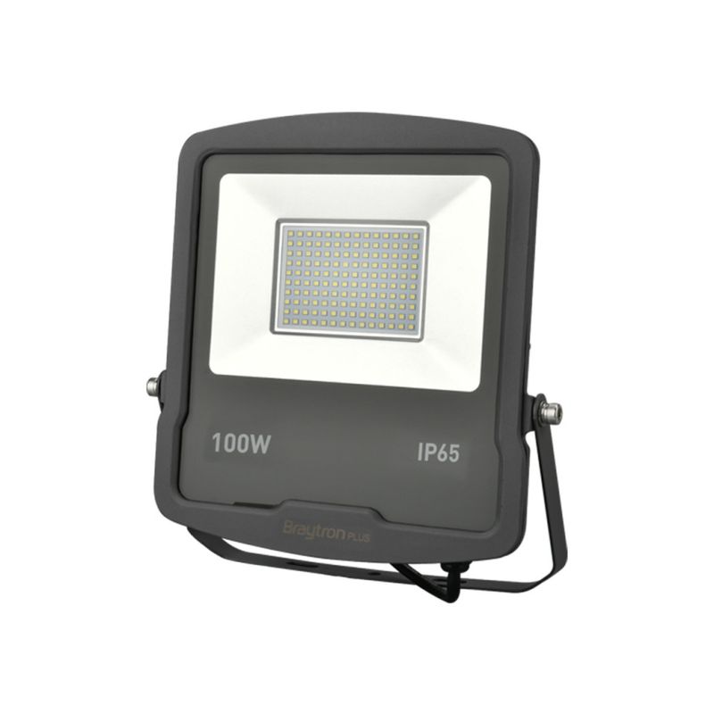 Casa si Gradina - Corpuri si surse de iluminat - Iluminat comercial si industrial - Proiectoare si lampi de lucru - Proiector led 100W SMD, 8500lm, IP65, lumina rece 6500K, Gri, Braytron - Infinity.ro