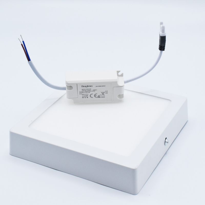 Casa si Gradina - Corpuri si surse de iluminat - Plafoniere, aplice si spoturi - Spot LED 12W Aplicat, Patrat, Braytron, 910lm, Lumina Rece (6500K), Alb - Infinity.ro