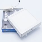 Casa si Gradina - Corpuri si surse de iluminat - Plafoniere, aplice si spoturi - Spot LED 12W Aplicat, Patrat, Braytron, 910lm, Lumina Rece (6500K), Alb - Infinity.ro