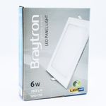 Casa si Gradina - Corpuri si surse de iluminat - Plafoniere, aplice si spoturi - Spot LED 6W Incastrat, Patrat, Braytron, 380lm, Lumina Rece (6500K), Alb - Infinity.ro