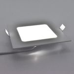 Casa si Gradina - Corpuri si surse de iluminat - Plafoniere, aplice si spoturi - Spot LED 6W Incastrat, Patrat, Braytron, 380lm, Lumina Rece (6500K), Alb - Infinity.ro