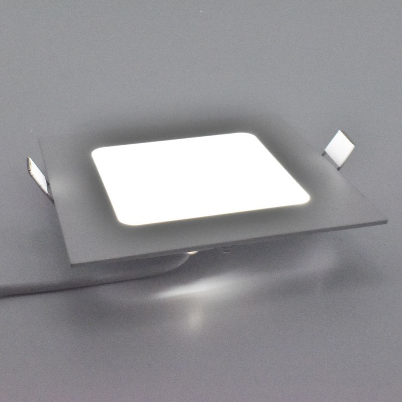 Casa si Gradina - Corpuri si surse de iluminat - Plafoniere, aplice si spoturi - Spot LED 6W Incastrat, Patrat, Braytron, 380lm, Lumina Rece (6500K), Alb - Infinity.ro