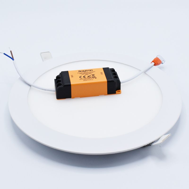 Casa si Gradina - Corpuri si surse de iluminat - Plafoniere, aplice si spoturi - Spot LED 18W Incastrat, Rotund, Braytron, 1360lm, Lumina Rece (6500K), Alb - Infinity.ro