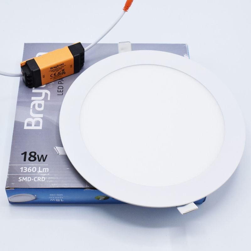 Casa si Gradina - Corpuri si surse de iluminat - Plafoniere, aplice si spoturi - Spot LED 18W Incastrat, Rotund, Braytron, 1360lm, Lumina Rece (6500K), Alb - Infinity.ro