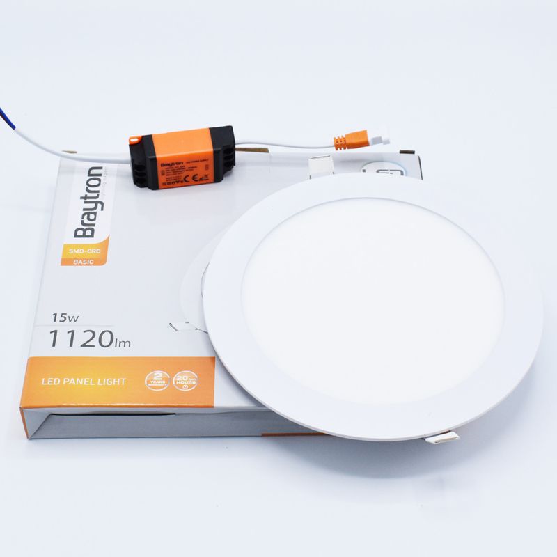 Casa si Gradina - Corpuri si surse de iluminat - Plafoniere, aplice si spoturi - Spot LED 15W Incastrat, Rotund, Braytron, 1120lm, Lumina Neutra (4000K), Alb - Infinity.ro