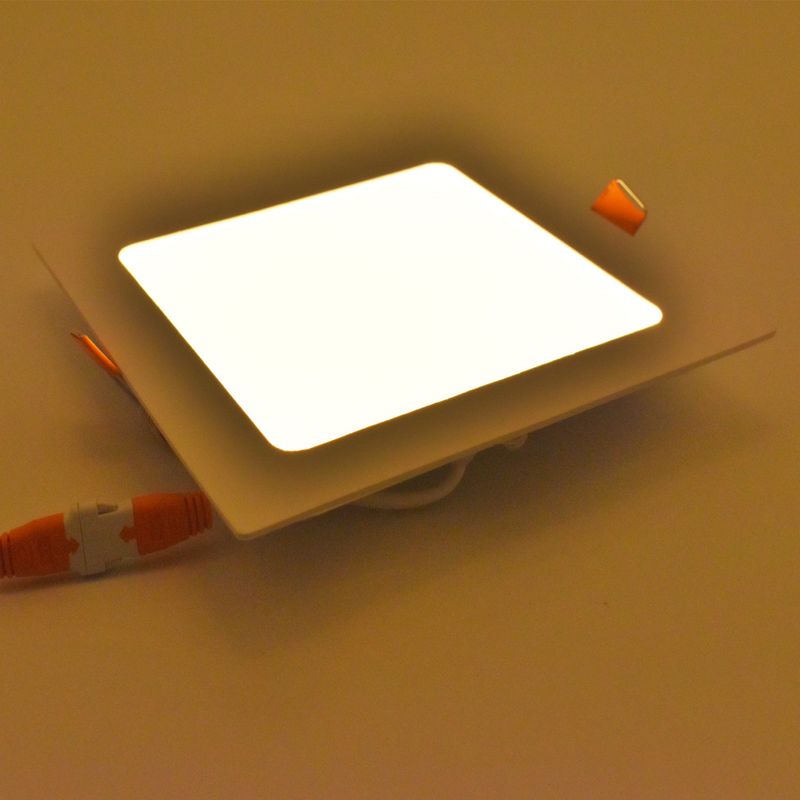 Casa si Gradina - Corpuri si surse de iluminat - Plafoniere, aplice si spoturi - Spot LED 12W Incastrat, Patrat, Braytron, 910lm, Lumina Calda (3000K), Alb - Infinity.ro