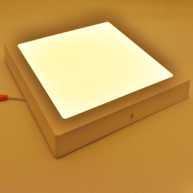 Casa si Gradina - Corpuri si surse de iluminat - Plafoniere, aplice si spoturi - Spot LED 24W Aplicat, Patrat, Braytron, 1850lm, Lumina Calda (2700-3000K), Alb - Infinity.ro