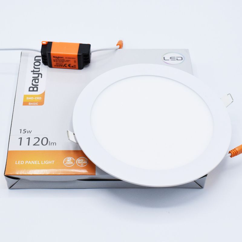 Casa si Gradina - Corpuri si surse de iluminat - Plafoniere, aplice si spoturi - Spot LED 15W Incastrat, Rotund, Braytron, 1120lm, Lumina Rece (6500K), Alb - Infinity.ro