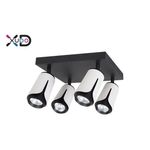 Casa si Gradina - Corpuri si surse de iluminat - Plafoniere, aplice si spoturi - Spot Xudo XD-IK274W, 4xGU10, alb+negru, IP20, Masterled - Infinity.ro