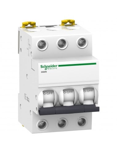 Siguranta automata 3P, 63A, curba de declansare C, capacitate de rupere 4,5kA, Schneider