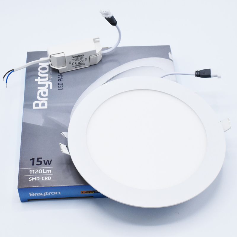 Casa si Gradina - Corpuri si surse de iluminat - Plafoniere, aplice si spoturi - Spot LED 15W Incastrat, Rotund, Braytron, 1120lm, Lumina Calda (3000K), Alb - Infinity.ro