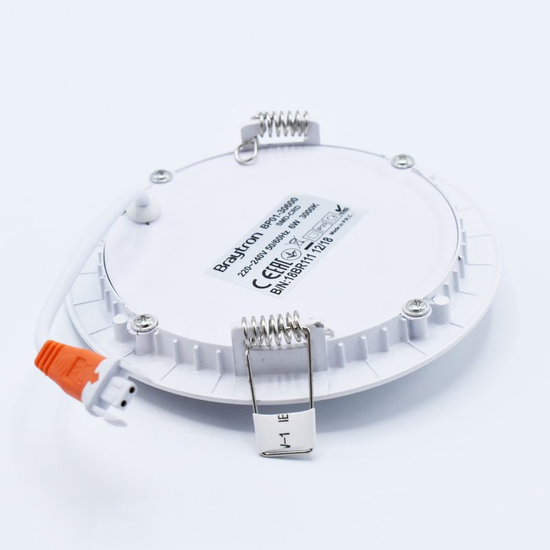 Casa si Gradina - Corpuri si surse de iluminat - Plafoniere, aplice si spoturi - Spot LED 6W Incastrat, Rotund, Braytron, 350lm, Lumina Calda (3000K), Alb - Infinity.ro