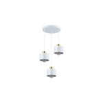 Casa si Gradina - Corpuri si surse de iluminat - Lustre si pendule - Lustra Elza, 3xE27, alb+auriu - Infinity.ro