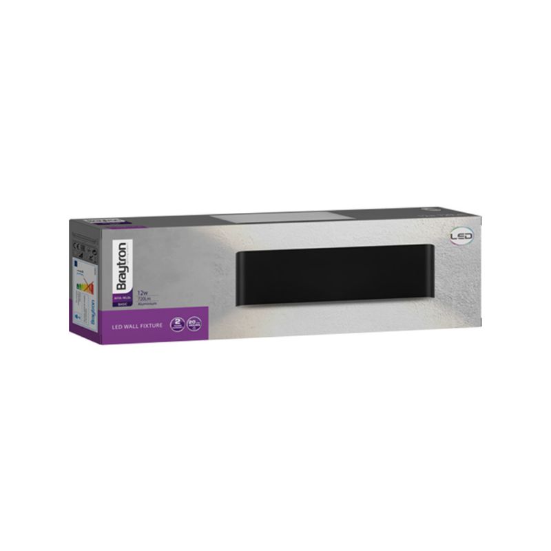 Casa si Gradina - Corpuri si surse de iluminat - Plafoniere, aplice si spoturi - Aplica LED Avva BH07-03301, 12W, 720lm, lumina calda, IP20, neagra, Braytron - Infinity.ro
