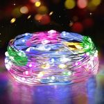 Casa si Gradina - Decoratiuni - Decoratiuni petrecere - Bannere si ghirlande decorative - Sir luminos nanoLED, 50 leduri, 5 metri, alimentare cu baterii, RGB, Masterled - Infinity.ro