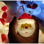 Casa si Gradina - Decoratiuni - Decoratiuni petrecere - Bannere si ghirlande decorative - Sir luminos figurine mos, 10 becuri, 1.6 metri, lumina rece, alimentare cu baterii, Masterled - Infinity.ro