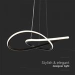 Casa si Gradina - Corpuri si surse de iluminat - Lustre si pendule - Lustra LED 8012-VT, 20W, 2540lm, lumina calda, IP20, neagra, V-Tac - Infinity.ro