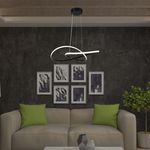 Casa si Gradina - Corpuri si surse de iluminat - Lustre si pendule - Lustra LED 8012-VT, 20W, 2540lm, lumina calda, IP20, neagra, V-Tac - Infinity.ro