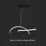 Casa si Gradina - Corpuri si surse de iluminat - Lustre si pendule - Lustra LED 8012-VT, 20W, 2540lm, lumina calda, IP20, neagra, V-Tac - Infinity.ro