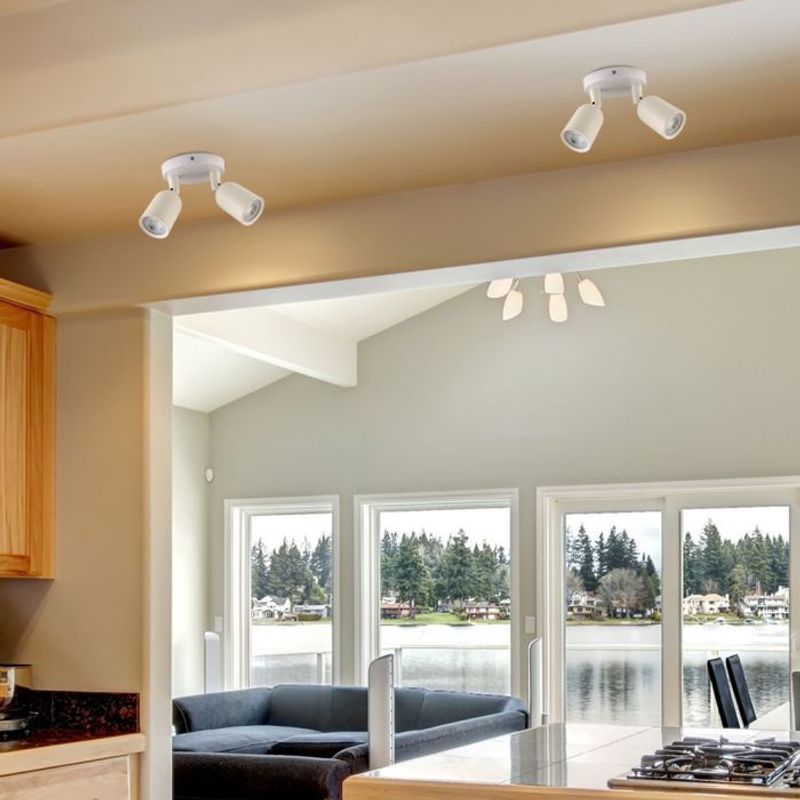 Casa si Gradina - Corpuri si surse de iluminat - Plafoniere, aplice si spoturi - Spot 7981-VT, orientabil, 2xGU10, alb, IP20, V-TAC - Infinity.ro