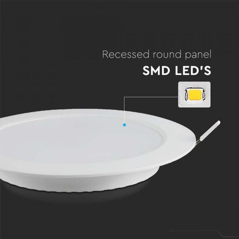 Casa si Gradina - Corpuri si surse de iluminat - Plafoniere, aplice si spoturi - Spot LED 24W Incastrat, Rotund, V-TAC, 2640lm, Lumina Neutra (4000K), Alb - Infinity.ro