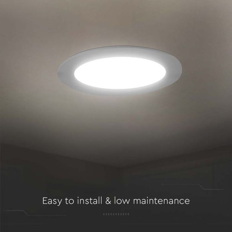 Casa si Gradina - Corpuri si surse de iluminat - Plafoniere, aplice si spoturi - Spot LED 24W Incastrat, Rotund, V-TAC, 2640lm, Lumina Neutra (4000K), Alb - Infinity.ro
