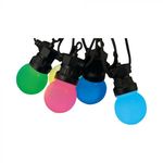Casa si Gradina - Decoratiuni - Decoratiuni petrecere - Bannere si ghirlande decorative - Ghirlanda luminoasa RGB cu telecomanda 15 becuri, 7.5W, 30lm/bec, 13 metri, IP44, V-TAC - Infinity.ro