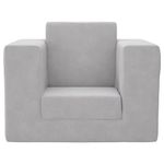 Casa si Gradina - Mobilier - Mobilier copii - Mobilier camera copiilor - Canapea extensibila pentru copii, gri deschis, plus moale - Infinity.ro